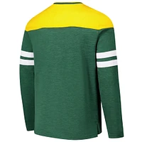 T-shirt à manches longues adaptatif Hail Mary G-III Sports by Carl Banks pour homme, vert/or, des Green Bay Packers