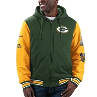 Sweat à capuche entièrement zippé G-III Sports by Carl Banks pour hommes, vert/or, Green Bay Packers Player Option