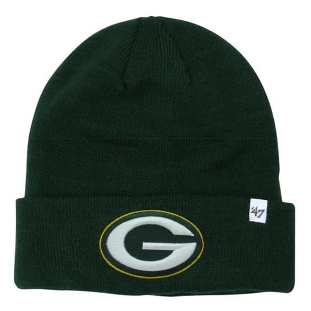 Mens Green Bay Packers '47 Brand Green Raised Cuffed Knit Hat