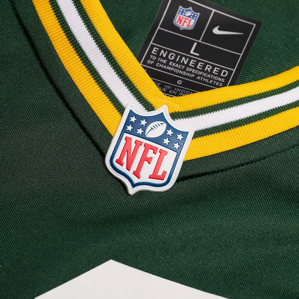 Maillot de joueur match vert Nike pour hommes des Packers Green Bay Aaron Rodgers