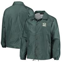 Men's Green Bay Packers Coaches Classic Raglan Full-Snap Windbreaker Jacket