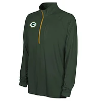 Men's Green Bay Packers Combine Authentic Raglan Quarter-Zip Top