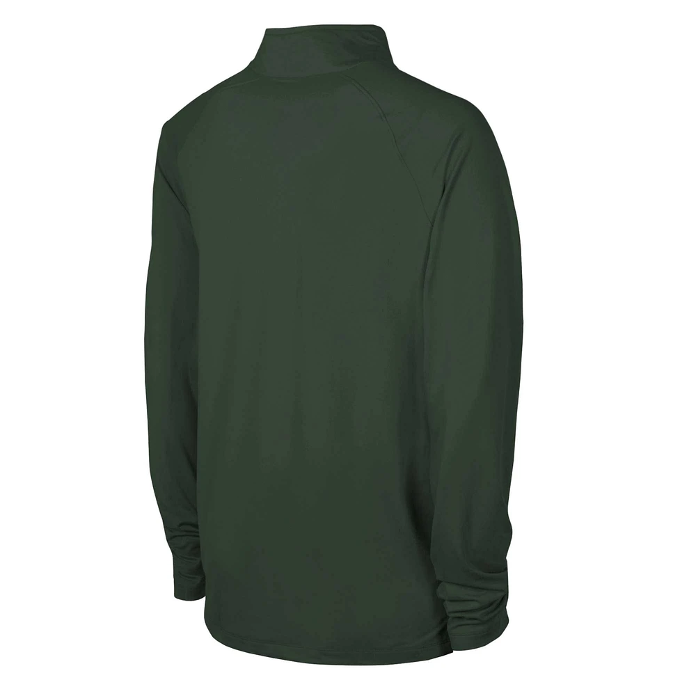 Men's Green Bay Packers Combine Authentic Raglan Quarter-Zip Top