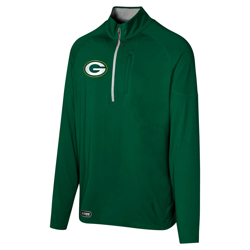 Vert - Haut à quart de zip Grind Iron des Packers Green Bay pour hommes