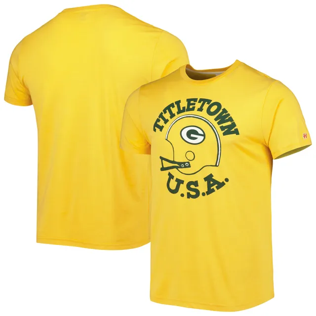 Homage Gold Green Bay Packers Super Bowl Classics Tri-Blend T-Shirt