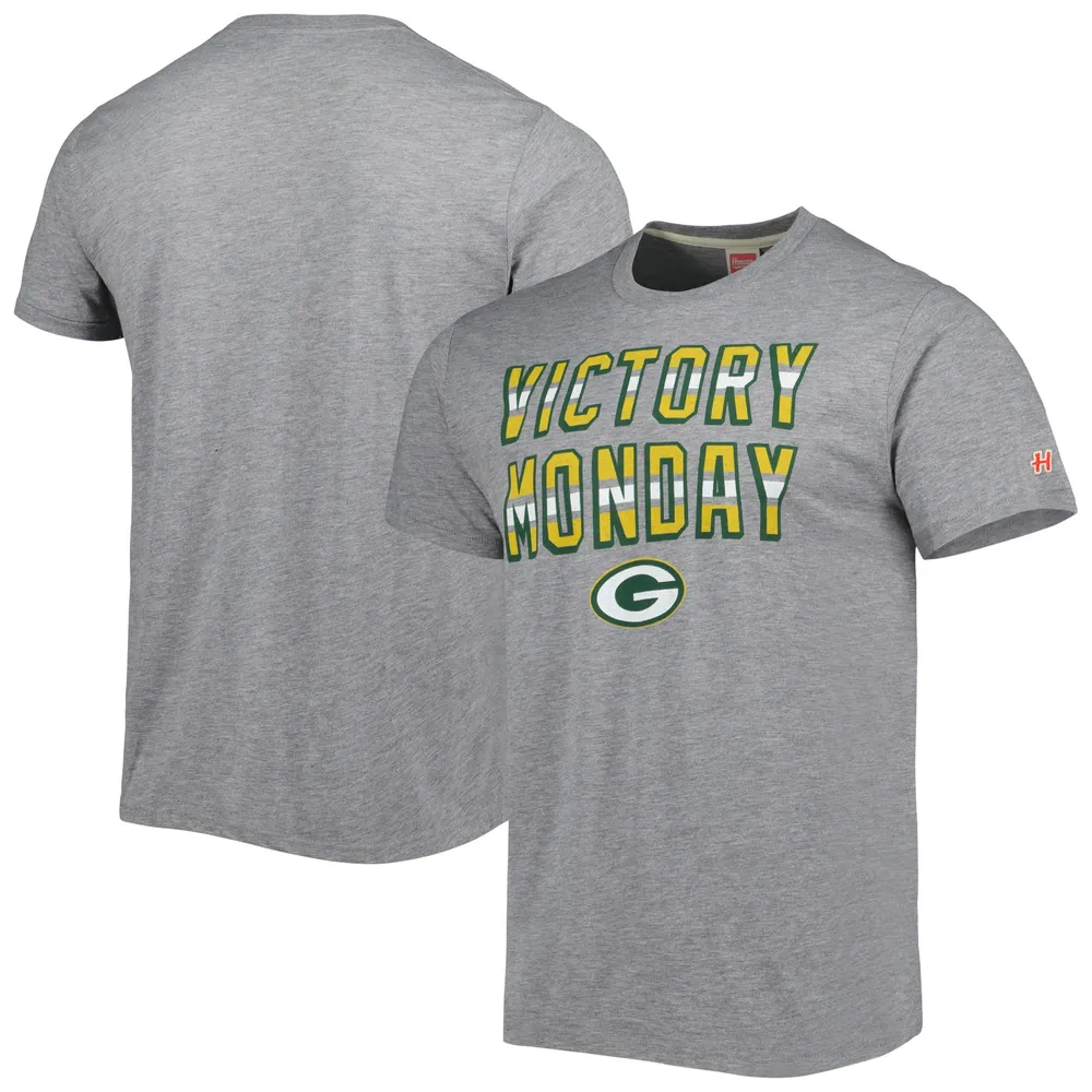 T-shirt Tri-Blend Homage Grey Green Bay Packers Victory Monday pour homme