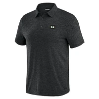 Polo J. Palmer noir à quatre points pour homme des Packers de Green Bay