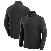 Pull zippé à quart de tour pour homme J. Palmer Black Green Bay Packers Franchise