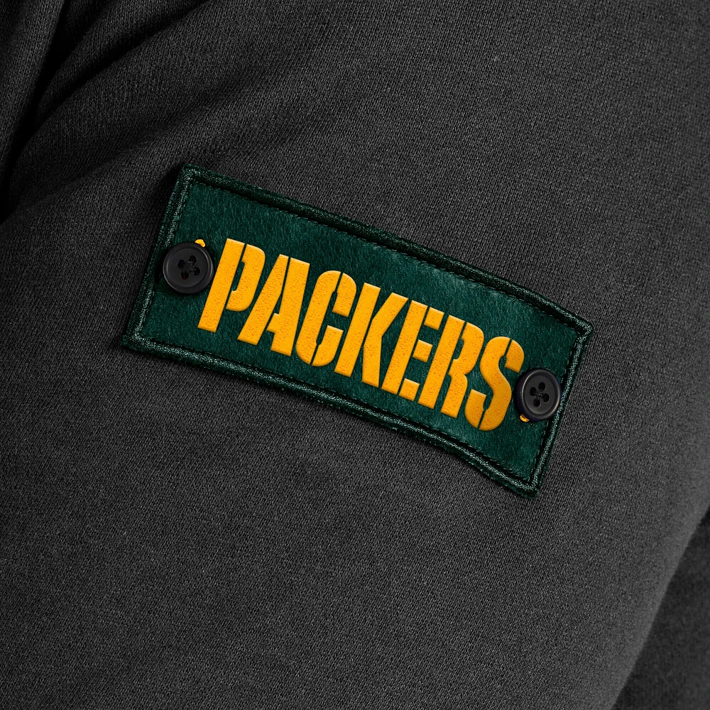 Men's J. Palmer Black Green Bay Packers QB1 Full-Zip Sweatshirt