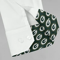 Chemise boutonnée à manches longues pour homme J. Palmer White Green Bay Packers Man-In-Motion