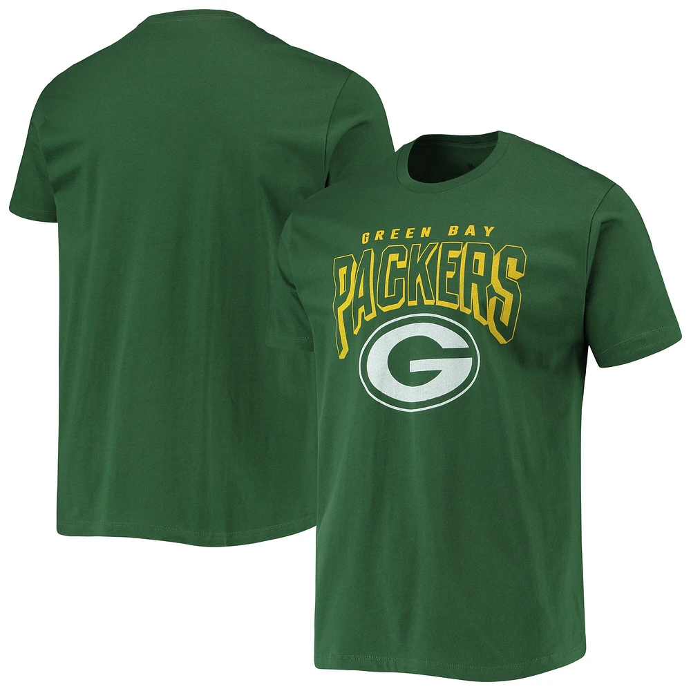 T-shirt avec logo audacieux des Packers de Green Bay Junk Food pour hommes