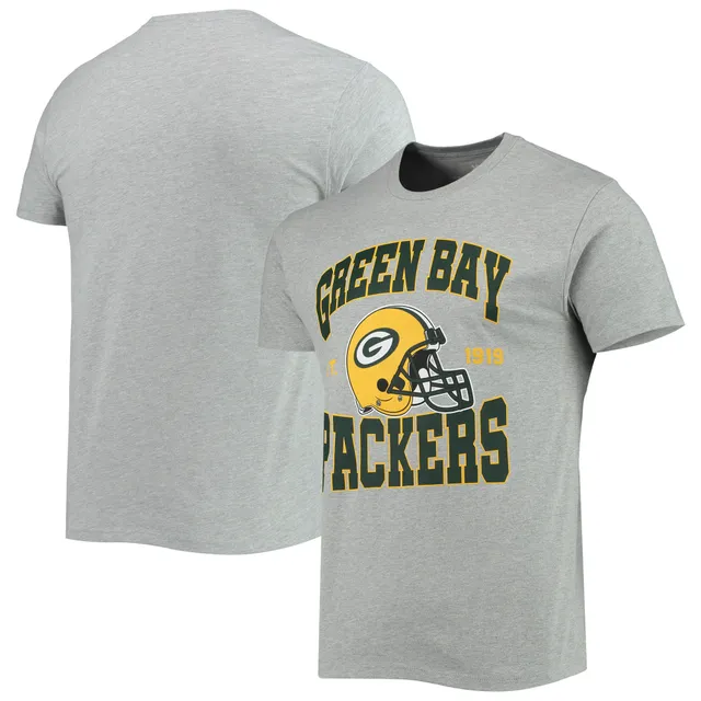 Men's Aaron Rodgers Gray Green Bay Packers Smile T-Shirt