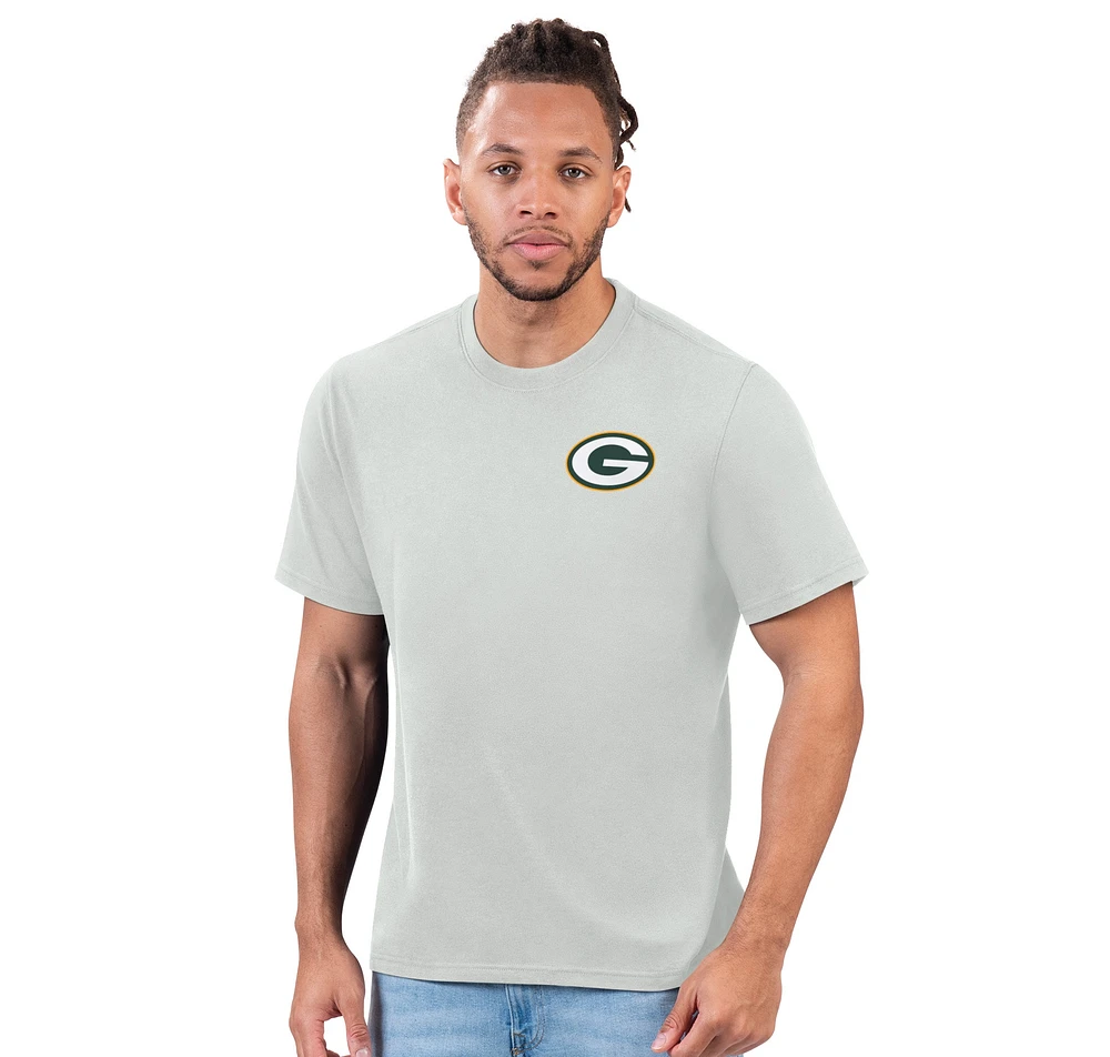 T-shirt à tongs pour homme Margaritaville Grey Green Bay Packers