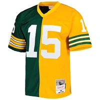 Maillot réplique Mitchell & Ness Bart Starr vert/or Green Bay Packers 1969 Split Legacy pour hommes