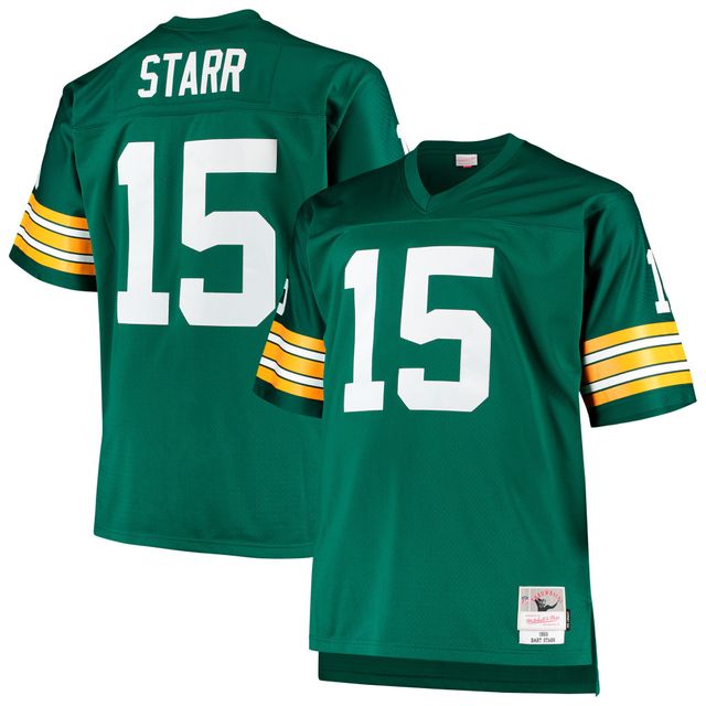 Maillot réplique de joueur retraité Mitchell & Ness Bart Starr Green Bay Packers Big Tall 1968 pour hommes