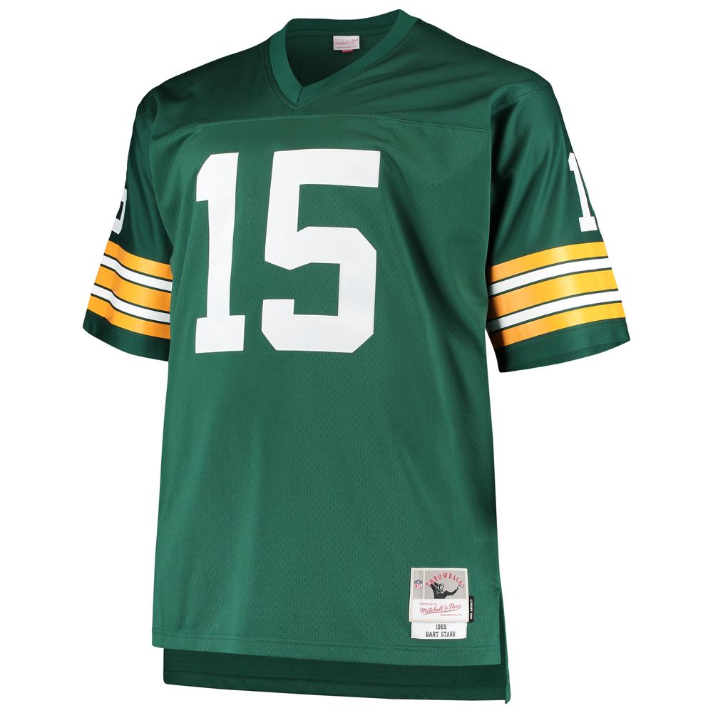 Men's Mitchell & Ness Bart Starr Green Bay Packers Big Tall 1968 Retired Player Replica Jersey