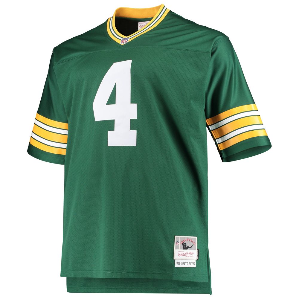 Men's Green Bay Packers Brett Favre Mitchell & Ness Green Big & Tall 1996  Retired Player Replica Jersey