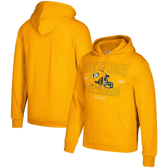 Lids Green Bay Packers Mitchell & Ness Washed Short Sleeve Pullover Hoodie