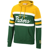 Men's Mitchell & Ness Green/Gold Green Bay Packers Head Coach Pullover - Hoodie