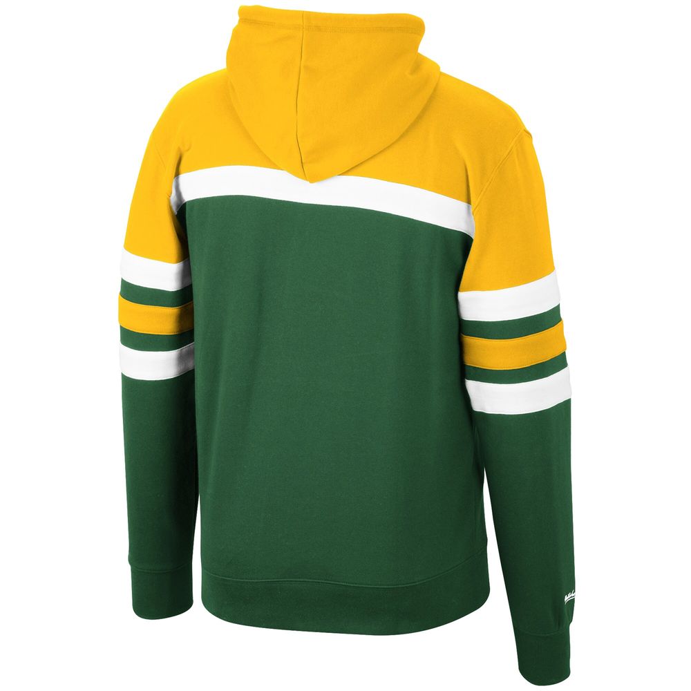 Men's Mitchell & Ness Green/Gold Green Bay Packers Head Coach Pullover - Hoodie