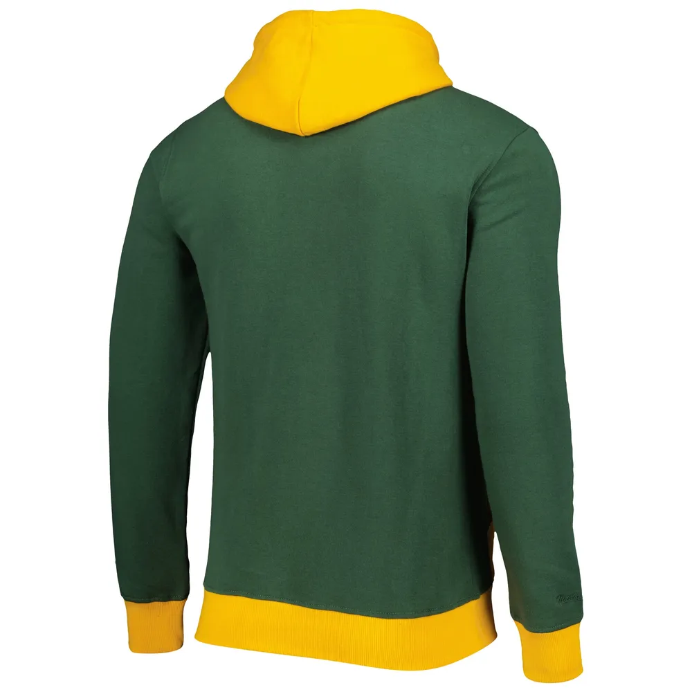 Men's Mitchell & Ness Green Bay Packers Big Face 5.0 Pullover Hoodie