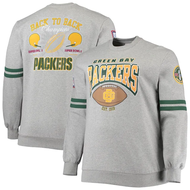 Men's Mitchell & Ness Heathered Gray Miami Dolphins Allover Print Fleece Pullover  Sweatshirt