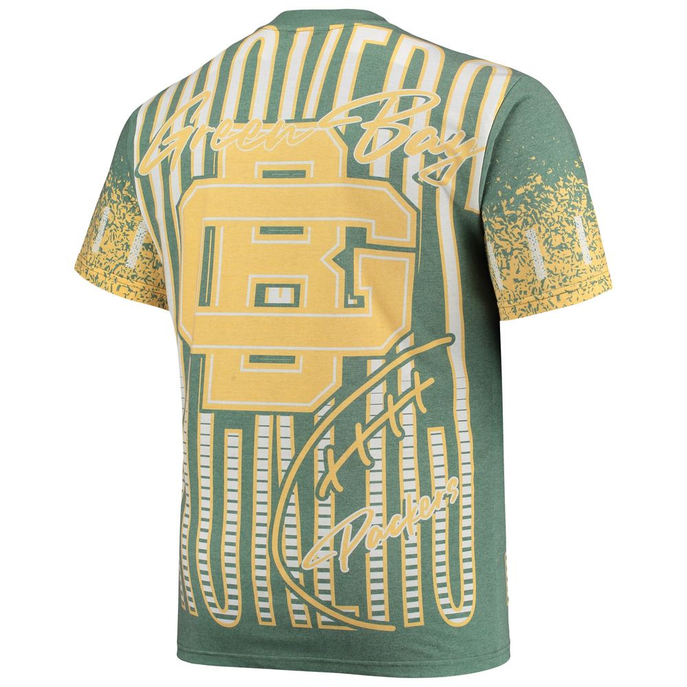 Mitchell & Ness Men's Mitchell & Ness Heathered Green Bay Packers Jumbotron Big  Tall T-Shirt