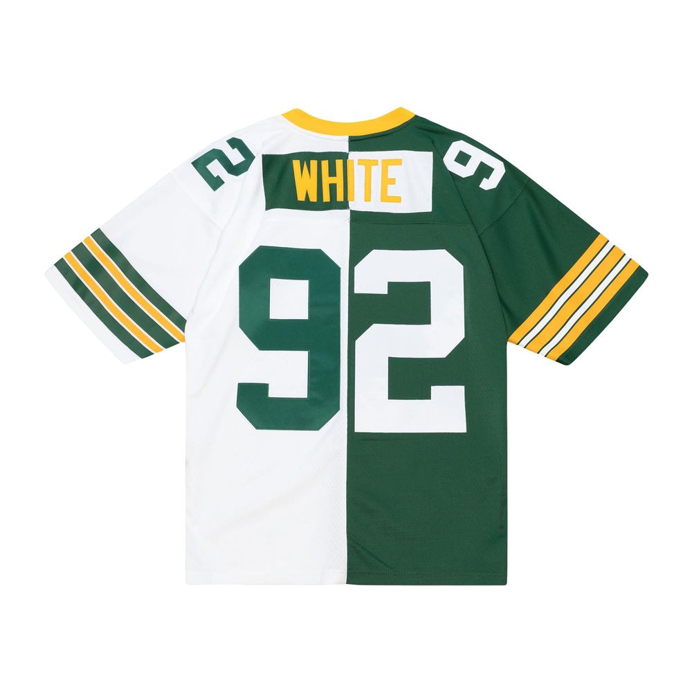 Reggie White Green Bay Packers Mitchell & Ness 1996 Split Legacy Replica  Jersey - Green/White