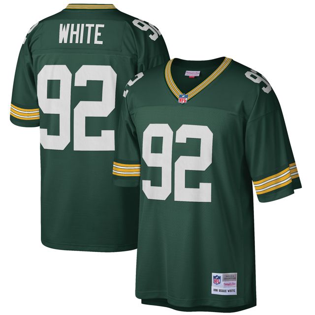 Maillot de réplique joueur retraité Mitchell & Ness Reggie blanc vert Green Bay Packers Big Tall 1996 pour hommes