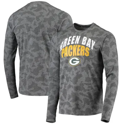 Green Bay Packers MSX by Michael Strahan Camo Performance Long Sleeve T-Shirt - Black