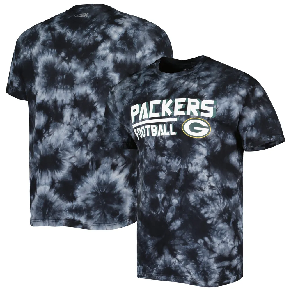Lids Green Bay Packers MSX by Michael Strahan Recovery Tie-Dye T-Shirt -  Black