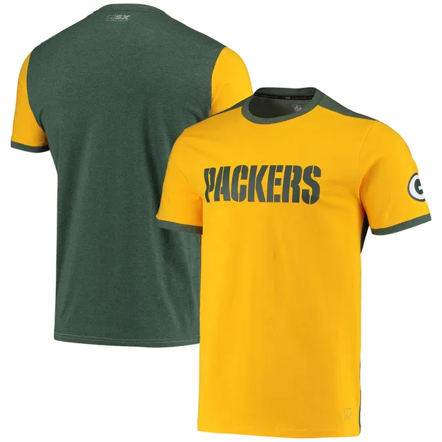 Green Bay Packers Nike Dri-Fit Cotton Long Sleeve Raglan T-Shirt - Mens