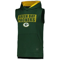 Men's MSX by Michael Strahan Green Bay Packers Marathon Sleeveless Pullover Hoodie