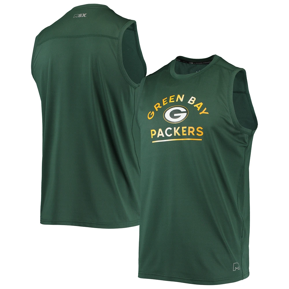 MSX by Michael Strahan Vert Débardeur Green Bay Packers Rebound pour homme