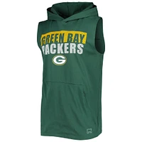 Men's MSX by Michael Strahan Green Bay Packers Relay Sleeveless Pullover Hoodie