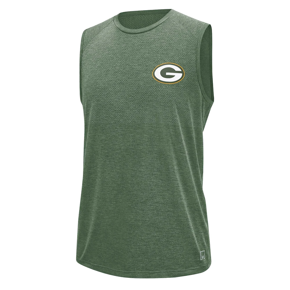 T-shirt d'échauffement sans manches MSX by Michael Strahan Green Bay Packers pour homme