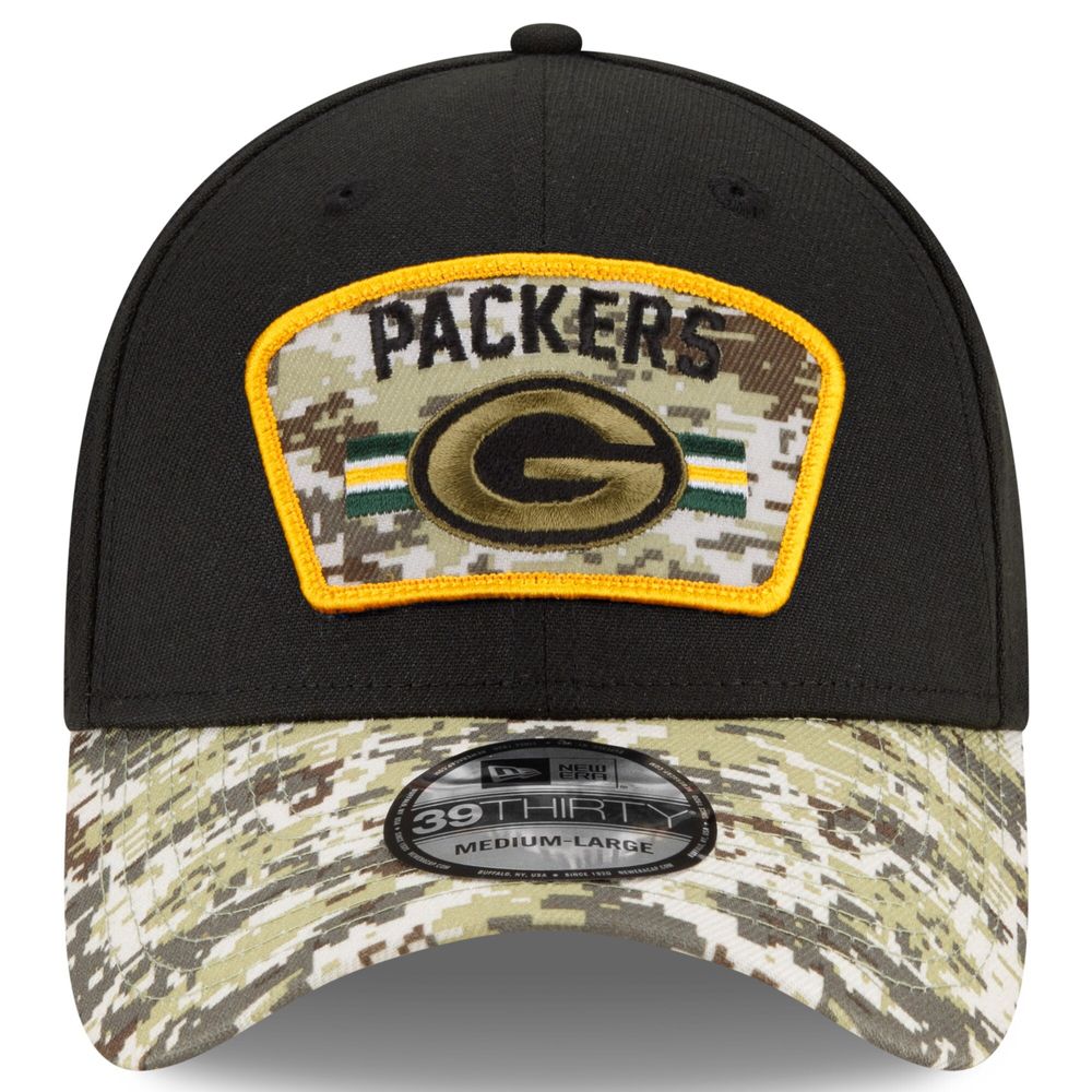 Men's New Era Black/Camo Green Bay Packers 2021 Salute To Service