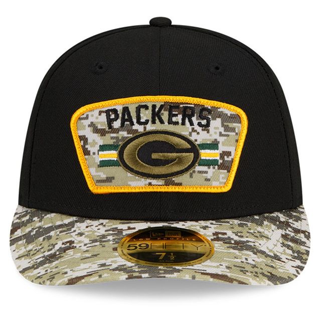 Green Bay Packers Camouflage NFL Team Apparel Strapback Hat Hunting Down Hunger