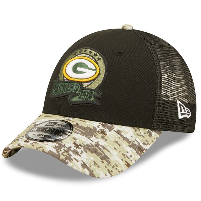 Green Packers TEAM-BASIC SNAPBACK Black-White Hat by New Era