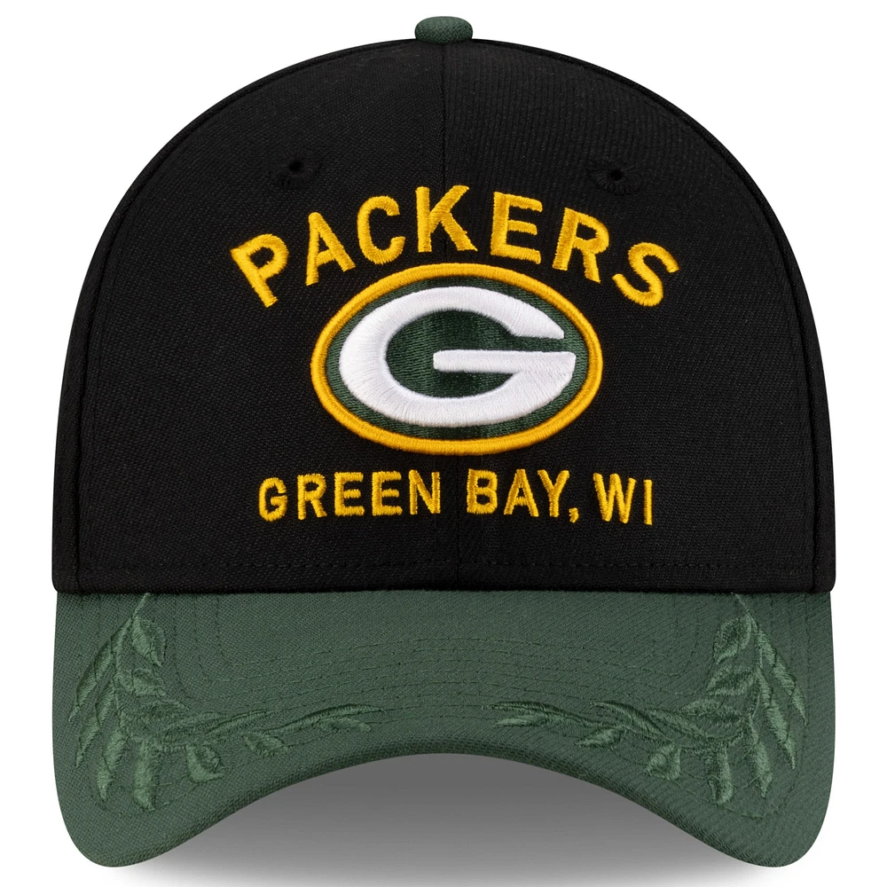Men's New Era Black/Green Green Bay Packers 2025 NFL Draft 39THIRTY Flex Hat