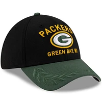 Men's New Era Black/Green Green Bay Packers 2025 NFL Draft 39THIRTY Flex Hat
