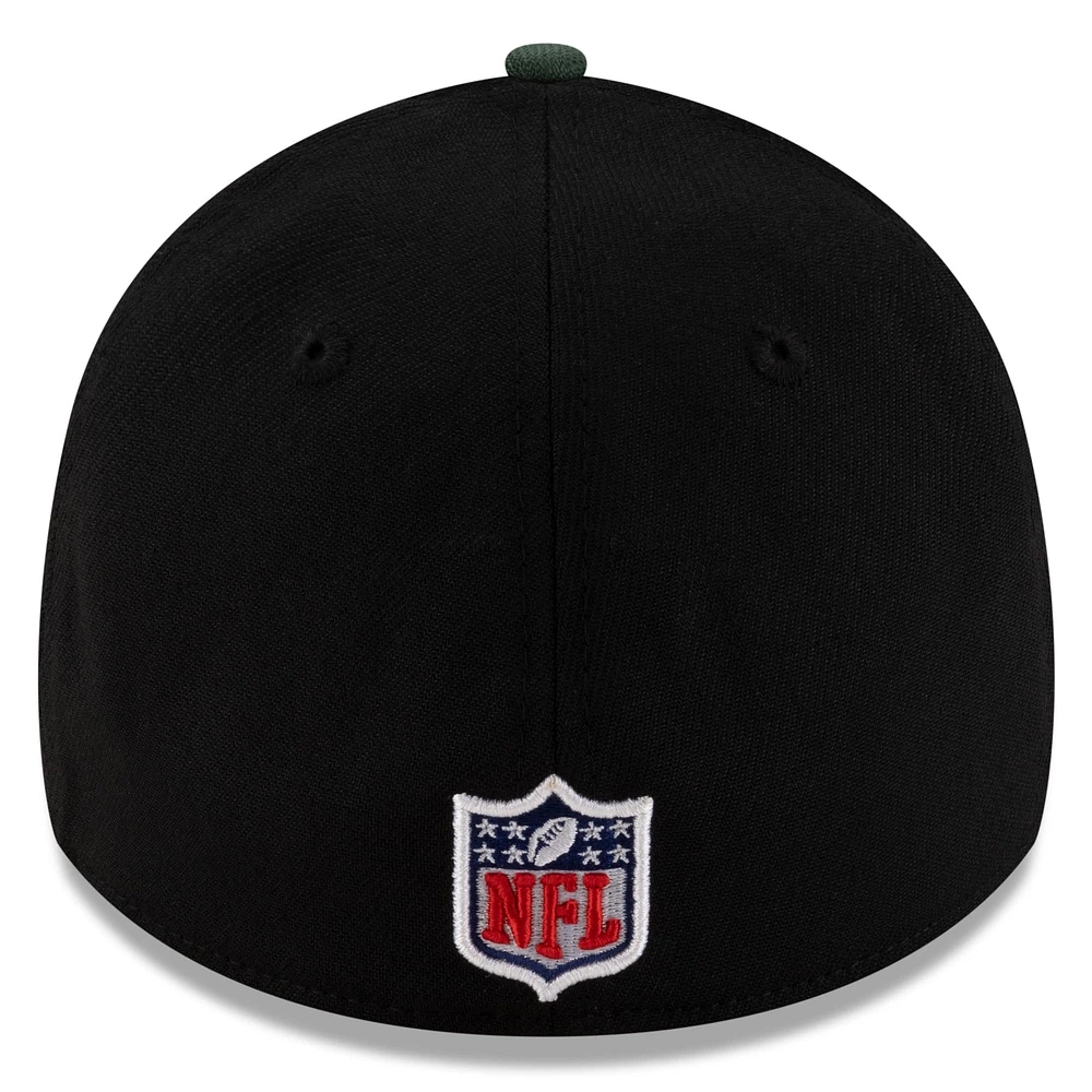 Men's New Era Black/Green Green Bay Packers 2025 NFL Draft 39THIRTY Flex Hat