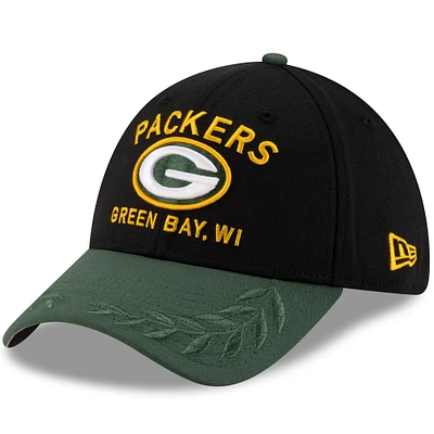 Men's New Era Black/Green Green Bay Packers 2025 NFL Draft 39THIRTY Flex Hat