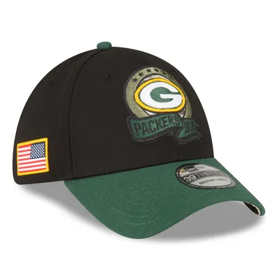 Green Bay Packers New Era 2022 Salute To Service 39THIRTY Flex Hat - Black
