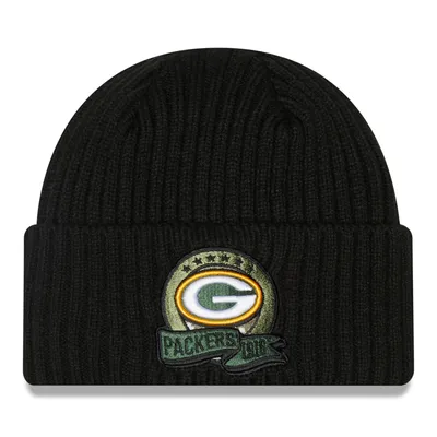 Green Bay Packers New Era 2022 Salute To Service Knit Hat - Black