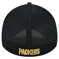 Men's New Era Black Green Bay Packers Active Camo 39THIRTY Flex Hat