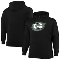 Men's New Era Green Green Bay Packers Team Tie-Dye Pullover Hoodie