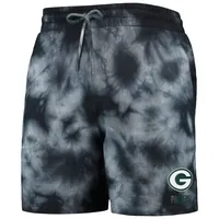 Short tie-dye Green Bay Packers New Era pour homme noir