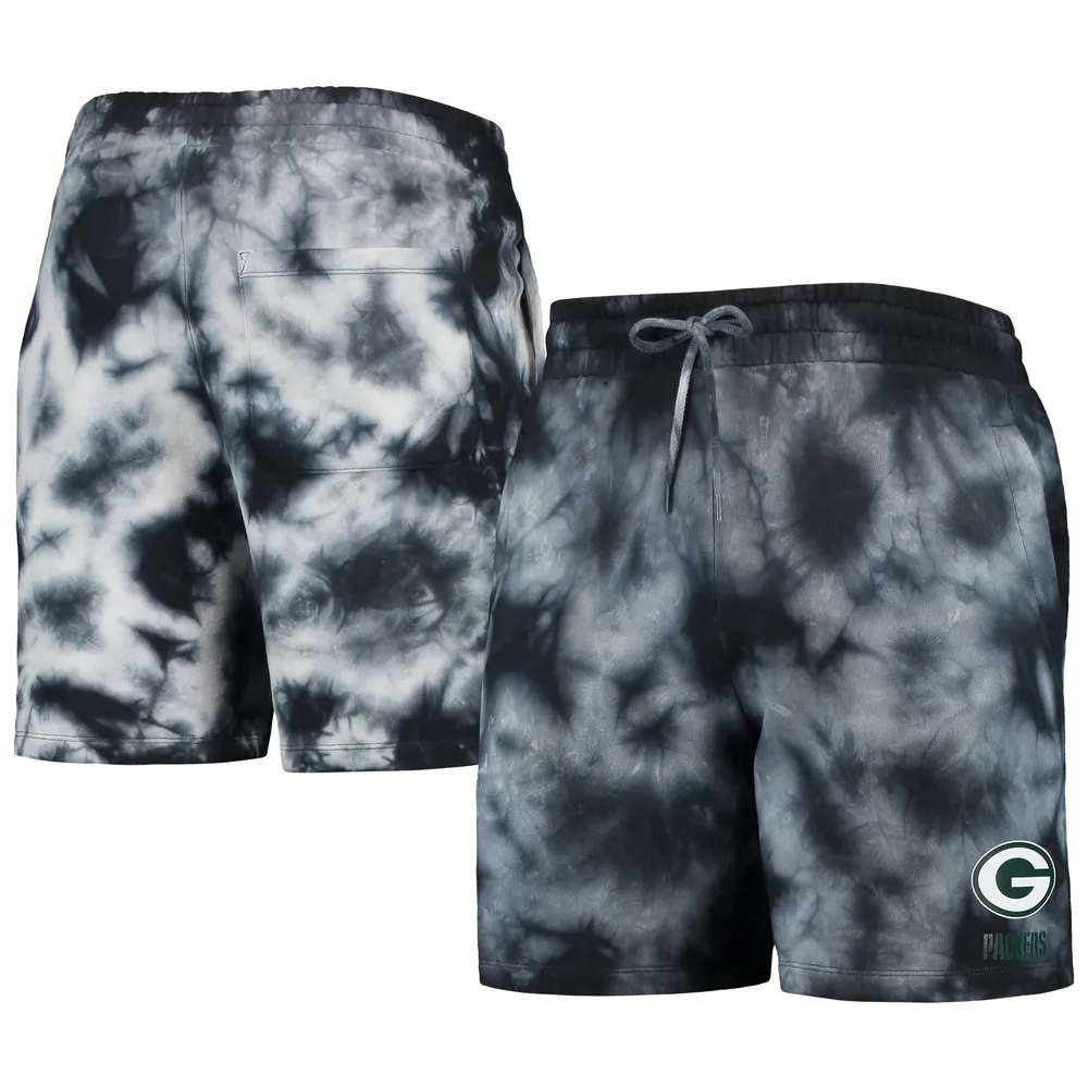 Short tie-dye Green Bay Packers New Era pour homme noir