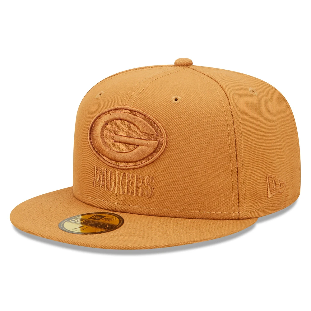 Pack de couleurs 59FIFTY des Green Bay Packers New Era pour homme - Marron Casquette ajustée